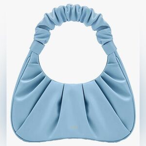 JW Pei Light Blue Gabbi Ruched Hobo Handbag